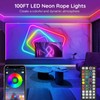 100Ft Neon Rope Lights,Flexible Led Rope Lights Control with App/Remote,Multiple