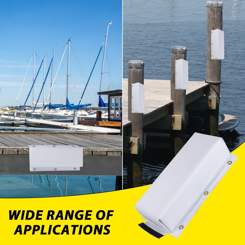VEITHI Dock Bumper White,Dock Bumper Guard with Screws,Boat Dock Bumper