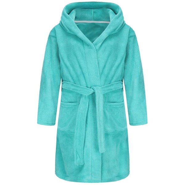 SWMSTUPF Boys Girls Bathrobe Soft Towel Hooded Robe Terry Cloth