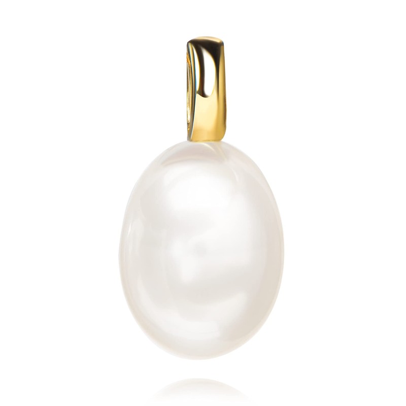 JEVELION Pearl Pendant Gold 333-8 Carat Freshwater Pearl Women's Jewellery,