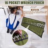 16 Pockets Wrench Roll Up Organizer, Wrench Bag and Tool