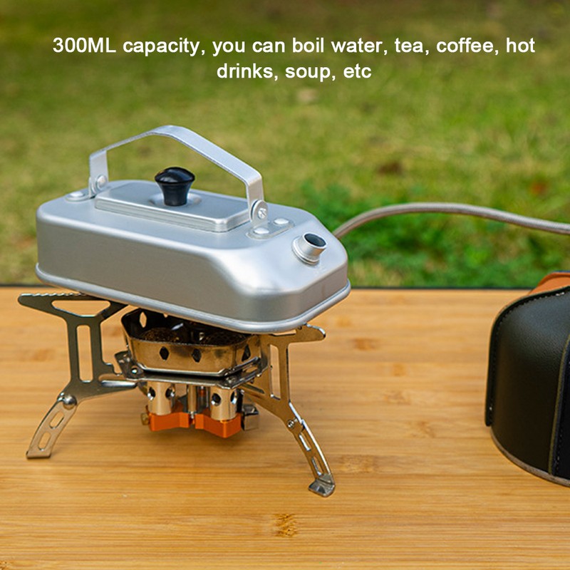 Camping Kettle Portable Aluminum Tea Coffee Pot Ultra-Light Teapot 300ML