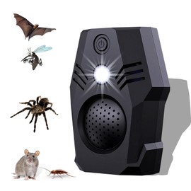 STFALI Repellente per parassiti ad ultrasuoni, repellente per topi ad ultrasuoni, scaccia topi, repellente per ragni, repellente per pipistrelli, 4 modalità per casa, appartamento, ristorante