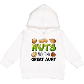 inktastic Nuts About My Great Aunt Peanut, Almond, Pistachio Toddler Hoodie 2T White 39f29