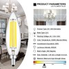 CRLight 8W 4000K LED Candelabra Bulb Daylight White, 80W Equivalent