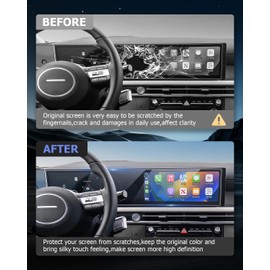 LUWU 2025 Tucson Screen Protector Compatible with 2025 Hyundai Tucson Accessories 2025 Tucson SE/SEL/SEL Convenience/XRT/Limited/Blue/N Line 2025 Tucson Hybrid Tempered Glass Touchscreen 12.3Inch