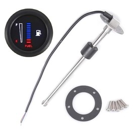 ZHSYMX ZHSYMX Fuel Sending Unit and Gauge Kit Boat Fuel Sender Fuel Water Level Sensor 240-33ohms 9" (225mm) Fuel Tank Sender Stainless Steel Gas Sensor for Boat Car Truck Vehicle