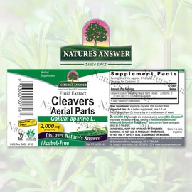 Nature's Answer Nature's Answer Alcohol-Free Cleavers Herb, 1-Fluid Ounce | Supports Overall Wellbeing | Dietary Supplement