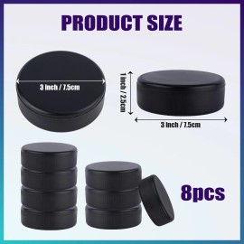 Peutier 8pcs Ice Hockey Pucks, Diameter 3 Inch/Thickness 1 Inch Lightweight Non-Rubber