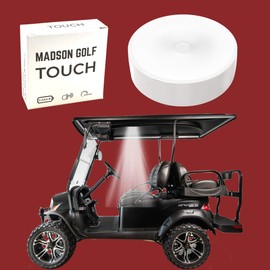 Universal Golf Cart Roof Stick On Anywhere One Touch LED Light fits Club Car, Onward, Precedent, EZGO, Yamaha, and Garia carts, AAA Battery Powered Puck Designed for Golf cart use, Great Golf Gifts