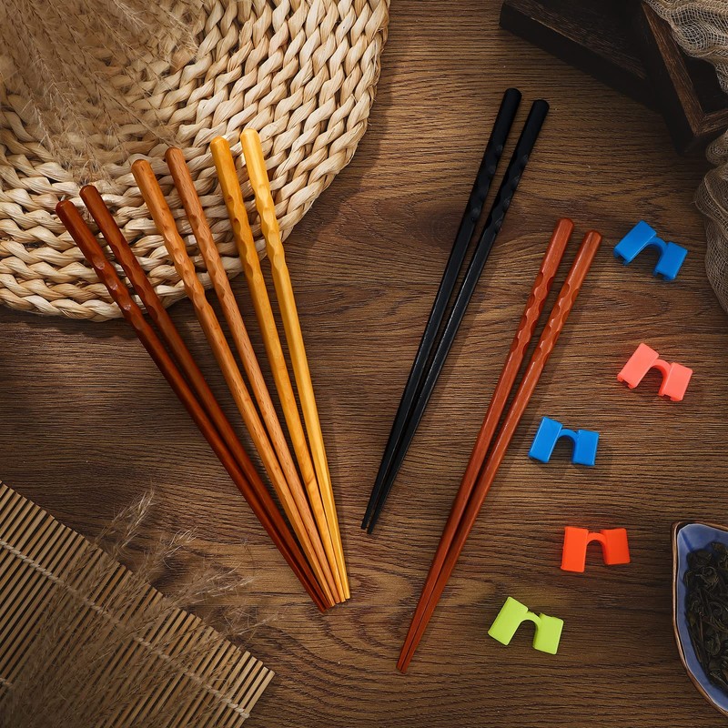 Tessco for you 5 Pairs Training Chopstick Helpers Reusable Chopsticks
