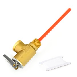 GASHER 1/2" BSP RV Water Heater Temperature and Pressure Relief Valve with Epoxy Coated Probe for Hot Water Heating Tank
