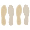 2 Pairs of Real Warm Cuddly Lambswool Insoles Basic Cream