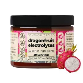 Santa Cruz Paleo Polvo De Electrolitos De Sal Real, Fruto Del Dragn, Elaborado Con Sal Rosa Del Himalaya, Sal Marina, Glicinato De Magnesio, Sin...   