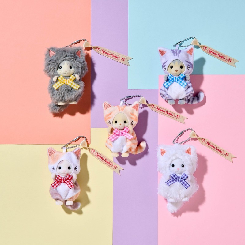 Sylvanian Families EPOCH Sylvanian Family Key Chain, Cat Costume, ST