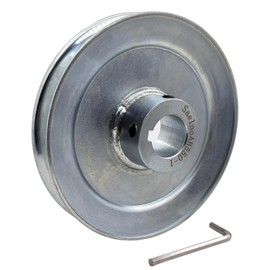 Saelno AB550-1 Single Groove Web Sheaves, v Belt Pulley 5.5" OD 1 inch bore,Motor Pulley Carbon Steel for A B 5L 4L V-Belts