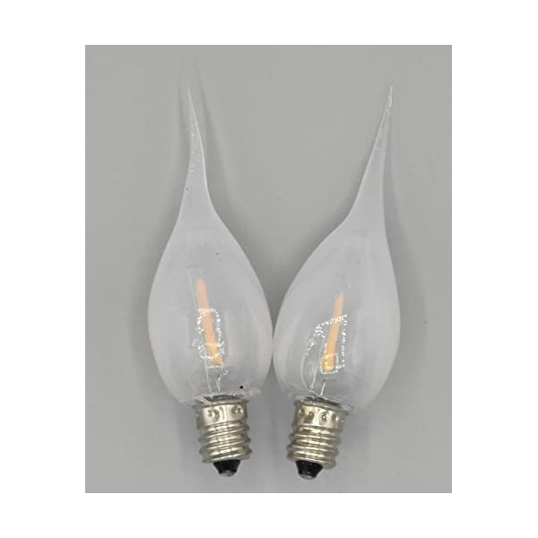 LED 1 watt / 10 watt Equivalent c7 Filament Silicone Light Bulb - Clear / Pack of 2