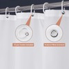 UFRIDAY White Fabric Long Shower Curtain Liner 72 x 78