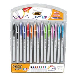 Plumas Lapicero BIC Cristal Up Colores Surtidos C/15 Punta Gruesa 1.2mm