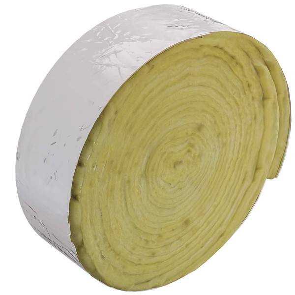 Home Intuition 25 Foot Foiled Fiberglass Pipe Insulation Wrap, 3"
