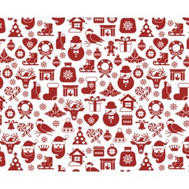 Suiwen 150pcs Christmas Wax Paper Sheets for Food Deli Paper Sandwich Wrap Candy Cookies Wraps, Waterproof Oil-proof Picnic Basket Liners with Christmas Tree Printed for Kitchen Handmade Food(Red)