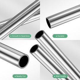 M METERXITY 2-Pack 300mm 304 Stainless Steel Tube, 9mm OD 1mm Wall Thickness Seamless Stainless Steel Tubing for Construction/Machining/DIY Crafting, Metal Straight Pipe [0.35x1x11.8IN]