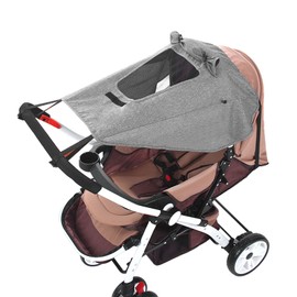 Baby Stroller Awning Universal Sunscreen Canopy Pushchairs Sun Shade UV Protection Rainproof Accessories Light Gray