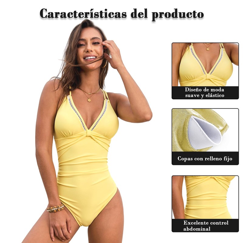 Cloeey Future Traje de Baño para Mujer, Estilo Completo (MX/US,