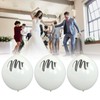 6 Pcs Balloons 36in MR MRS Letters Printed White Giant