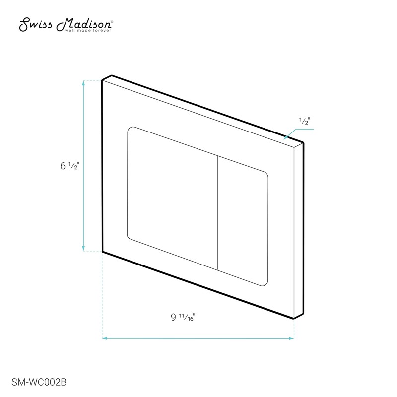 Swiss Madison Wall Mount Dual Flush Actuator Plate in Matte