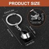 AOZUO Pack of 2 Motorcycle Helmet Key Chain, Motorcyclist Gift