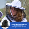 4 Pcs Midge Head Net with Drawstring Bag, Nylon Mosquito