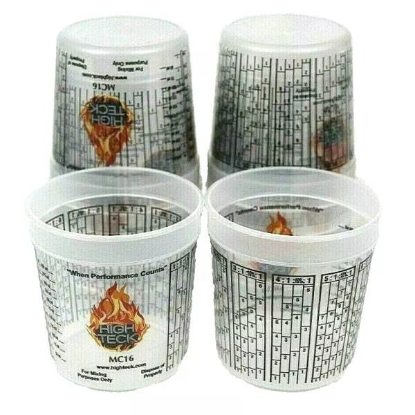 High Teck Plastic Paint Mixing Cups 12 PINT Size Cups