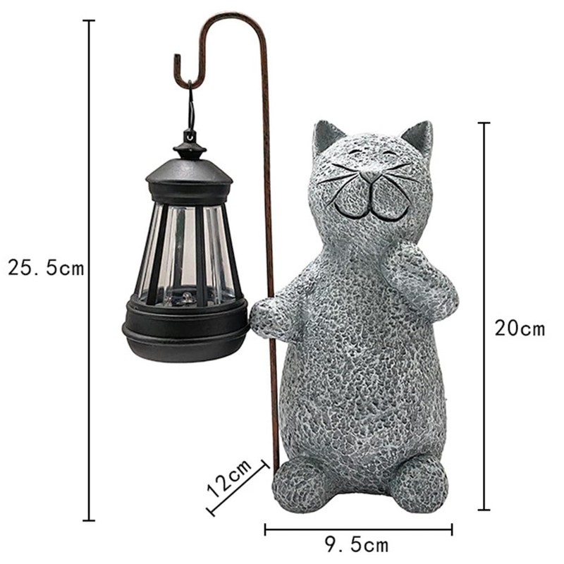 Cat Solar Lamp, Garden Figures,Kitty Solar Lights,Cat Figurine Model,Solar Lantern,for