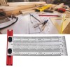 T Rule Stainless Steel Silver Scribing Ruler Woodworking Measuring Tool