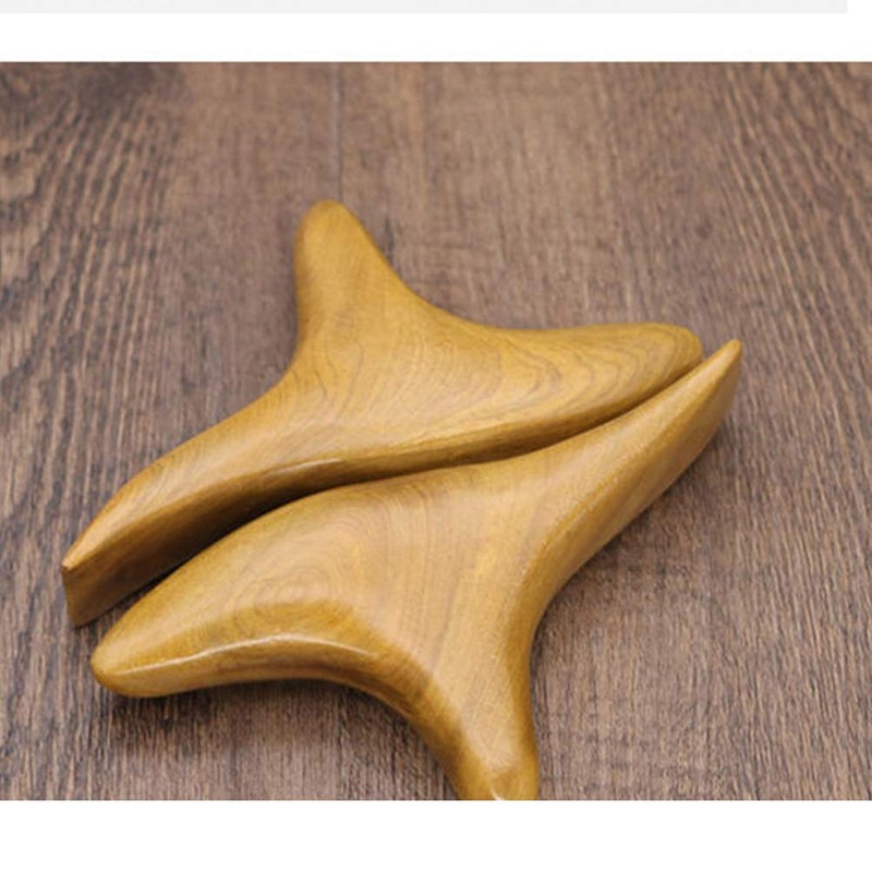 Supvox Trigger Point Massage Wooden Hand Massager Gua Sha Board