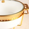 LIUYWYHCF Ceramic Casserole Dish with rack and Glass Lid, 2.2