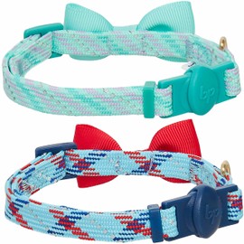 Blueberry Pet 10+ Patterns Breakaway Safety Cat Collars, Reflective Options Available