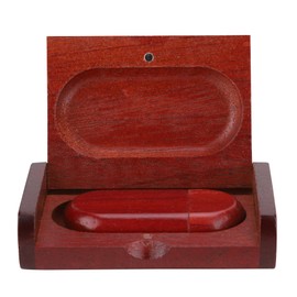 Oval Rosewood Wooden USB 2.0 Flash Memory Drive Storage Stick With Box U Disk 64GB