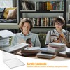 Pack of 6 Transparent Acrylic Bookends, 24 Pieces Non-Slip Pad