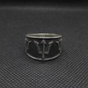 Sterling Silver Ring Band Poseidon Symbol Trident Solid Genuine Hallmarked