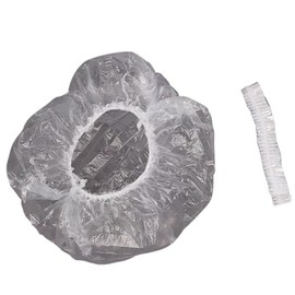 Clear Disposable Plastic Hotel Shower Caps, Waterproof Bath Caps, Elastic Hair Caps (500 Pack)
