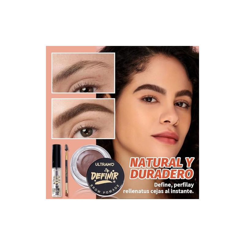 ULTRAMO Kit Pomada Para Cejas, 3 en 1 Juego de