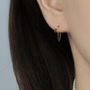 Gold Chain Earrings for Women, Minimalist Small Dangle Chain Huggie