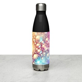 Bubble Power - Stainless steel water bottle - Color: Black, Specification: 17 oz