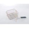 Stainless Steel Square Fry Basket with Rubber Handle Grip