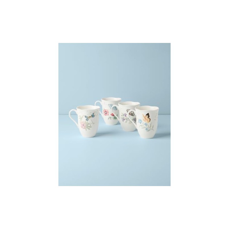 Lenox Butterfly Meadow 4-Piece Mug Set, 2.44, Multi