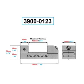 HHIP 3900-0123 3" Parallel Vise Without Slot