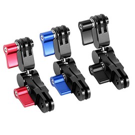 YAAAM Arm Screw Fixing Accessories for GoPro Action Camera (L-Type Variable 360° (Freely Fixed) Ball, L-Type Variable 360° [Red])