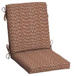 Arden Selections Outdoor Dining Chair Cushion 20 x 20, Rain-Proof, Fade Resistant 20 x 20, Rust Red Brushed Texture